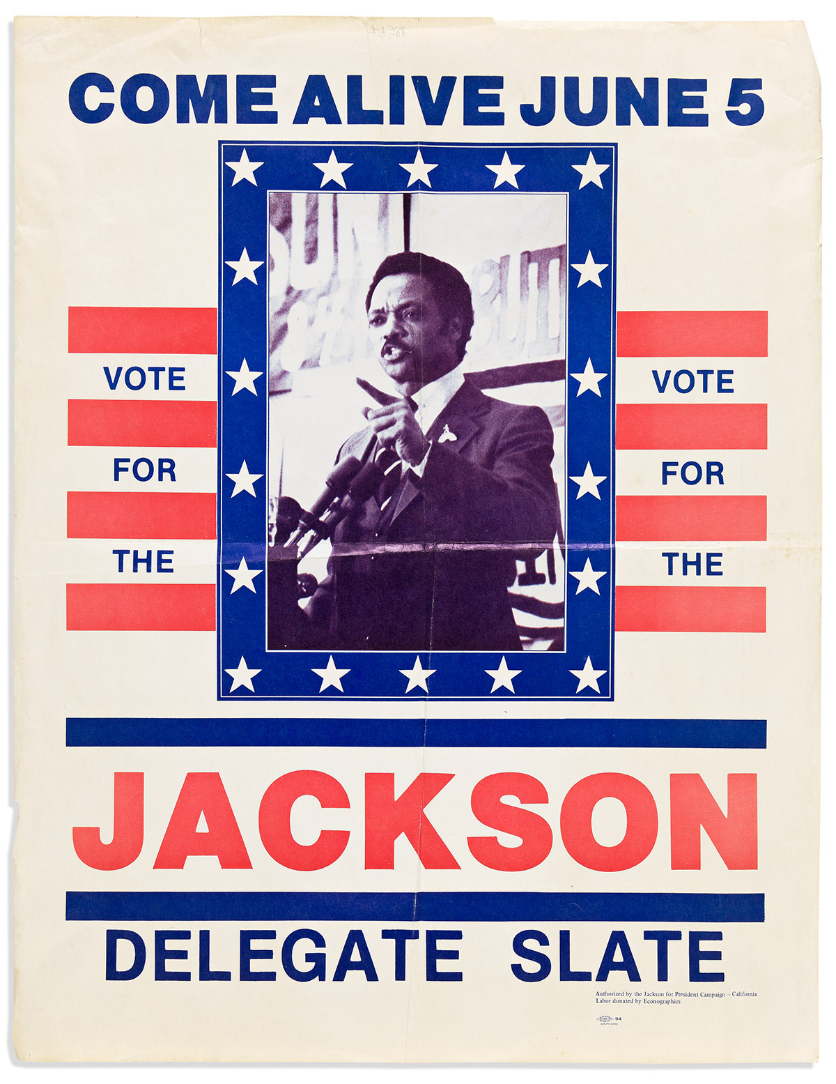 (POLITICS.) Group of 4 posters from Jesse Jackson's 1984 presidential campaign.